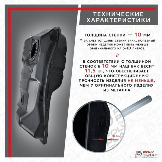 Топливный бак Mitsubishi Outlander XL 2006-2012 2W