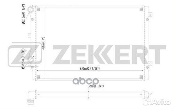 Радиатор охл. дв. Audi A3 II 04- Skoda Octavia