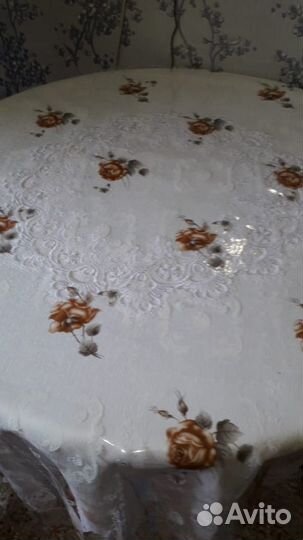 Скатерть овальный стол