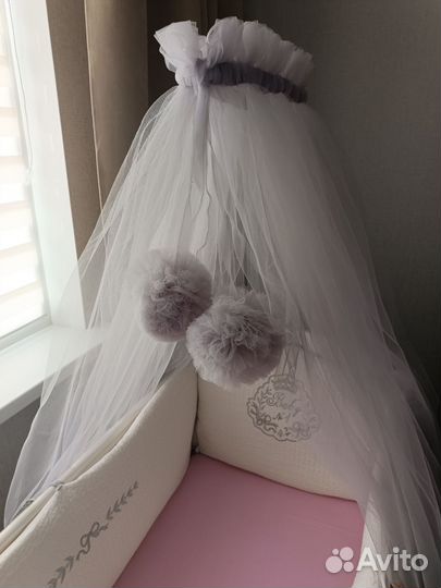 Балдахин с держателем в детскую кроватку