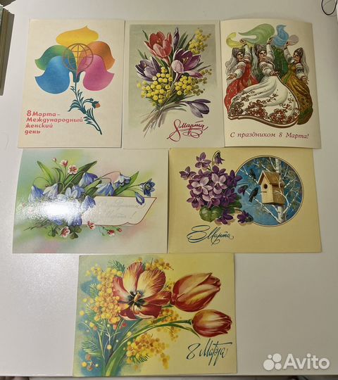Открытки 8 марта СССР