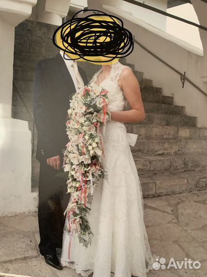 Свадебное платье со шлейфом