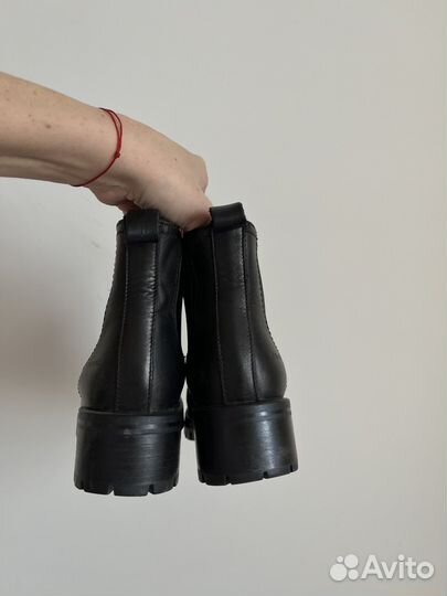 Полусапоги челси кожаные