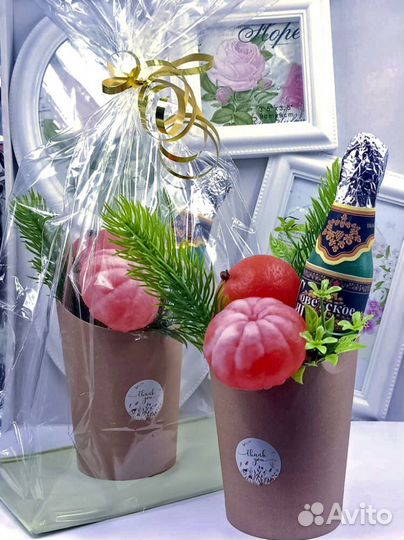 Подарочный набор на новый год из мыла