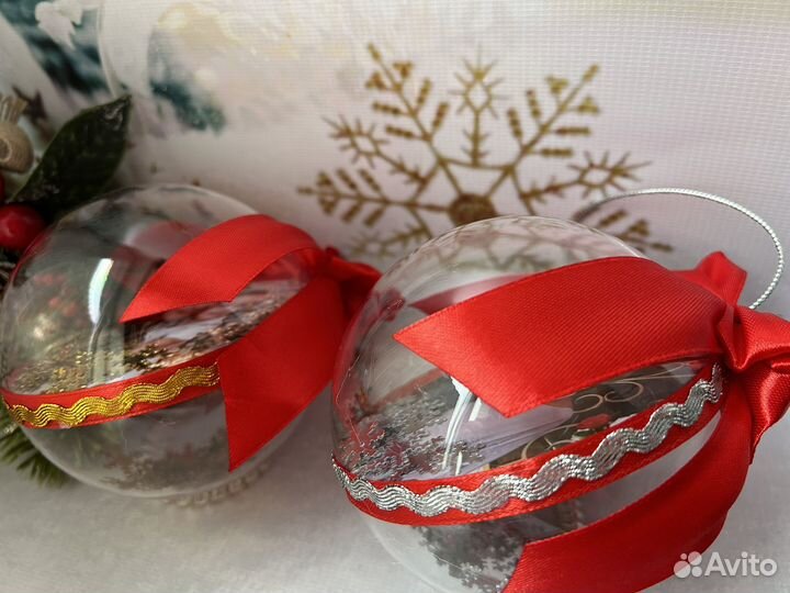 Шары на ёлку с фото. шары с фото. Новый год