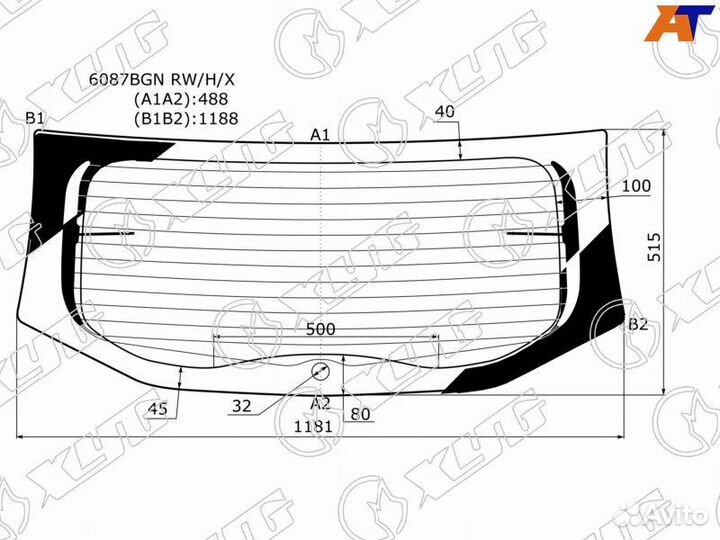 Стекло заднее