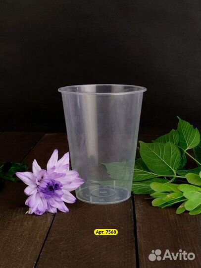 Стаканы пластиковые глянцевые 90 мм