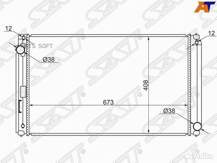 Радиатор Toyota Harrier (XU60) 13-20 / RAV4 (XA40) 12-19 / Lexus NX 14-21 TY0003NX