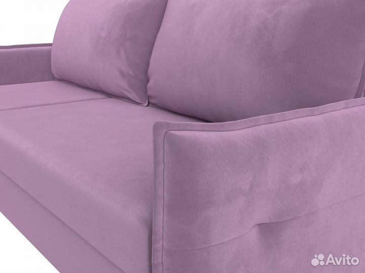 Диван угловой Лига-004 левый угол, микровельвет, сиреневый