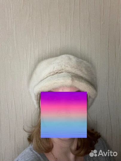 Шапка берет меховая