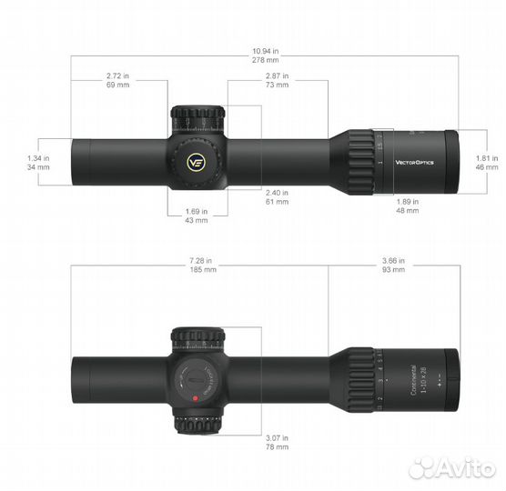 Прицел Vector Optics Continental X10 1-10x28 ED FF