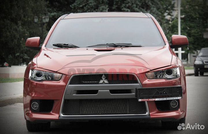 Реснички Sport на фары для Mitsubishi Lancer 10(X)