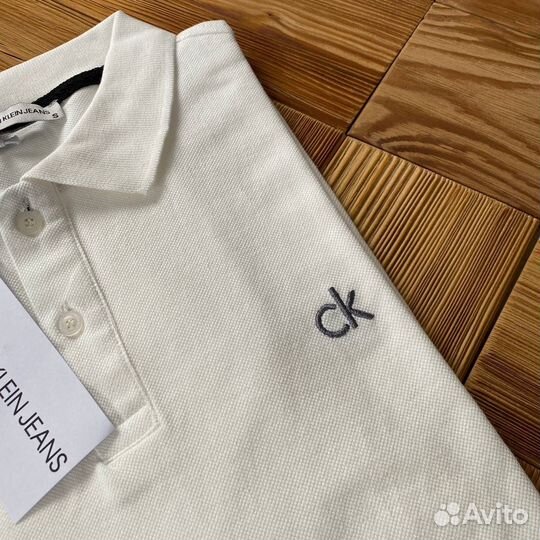 Calvin klein мужское polo белое