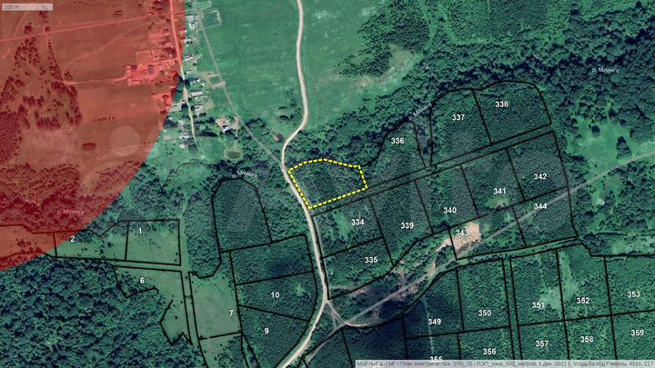Участок 91,5 сот. (СНТ, ДНП)