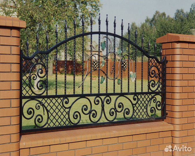 Заборы кованные для частного дома 3D 3 метра