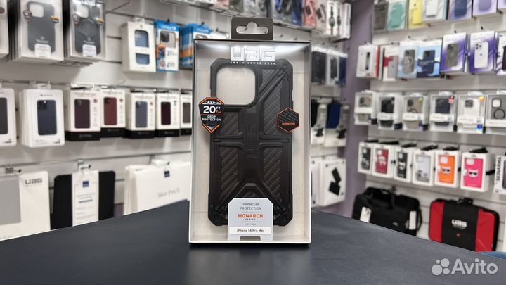 Чехол UAG Monarch iPhone 14 Pro Max Карбон