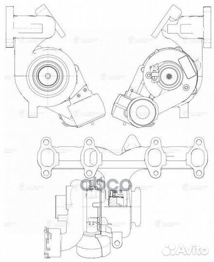 Турбокомпрессор для а/м VW Transporter T5 (03)