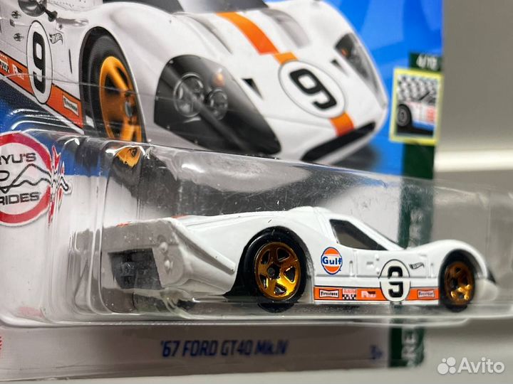 Hot Wheels - 67 Ford Gt40 Mk.IV (Gulf) (Белый)