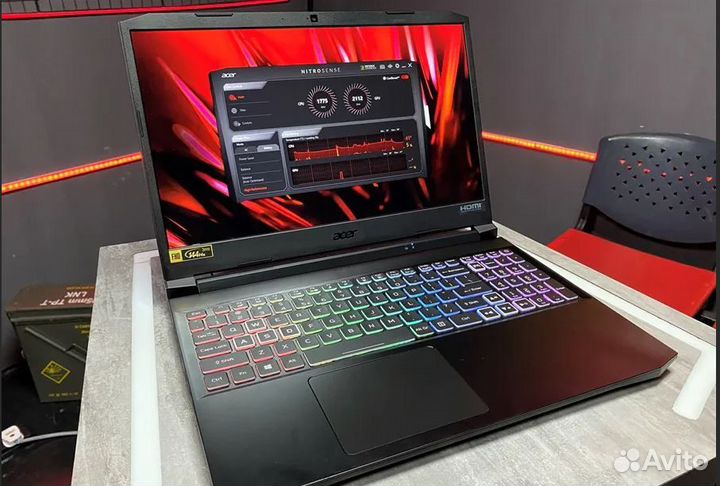 Acer 15.6/144 R5-5600H 6яд12пот RTX3060/6 16/500Гб