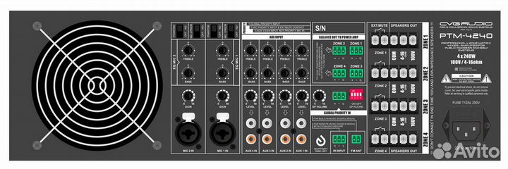 Матричный микшер-усилитель CVGaudio PTM-4240Dm