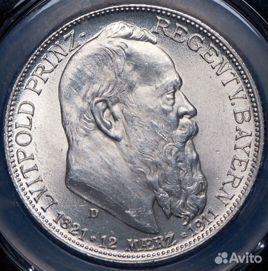 2 марки 1911 90-летие Луитпольда MS 65 ннр