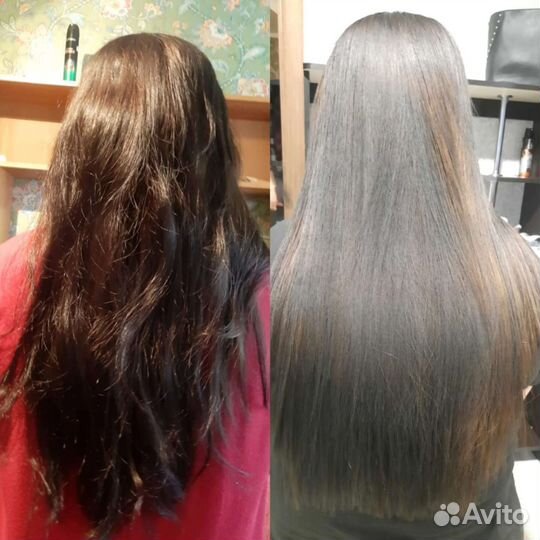 Кератиновое выпрямление волос
