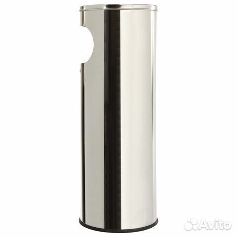 Урна с пепельницей 18 литров, 580х210 мм, нержавею