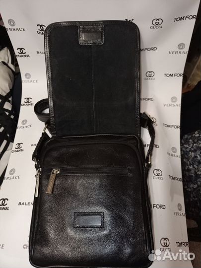 Сумка мужская натуральная кожа через плечо