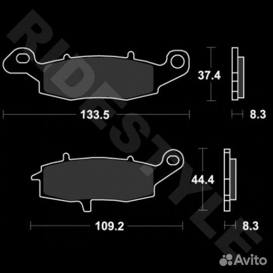 Колодки тормозные мотоцикл sbs 704HS