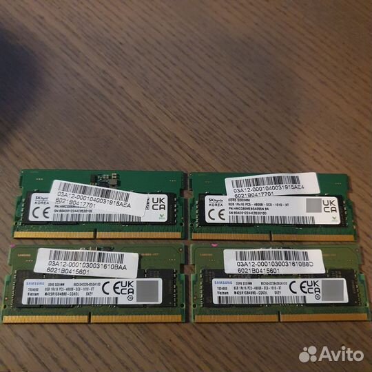 So dimm DDR5 и DDR4 samsung по 8Гб