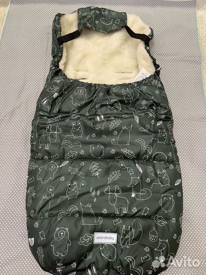 Конверт зимний меховой в коляску