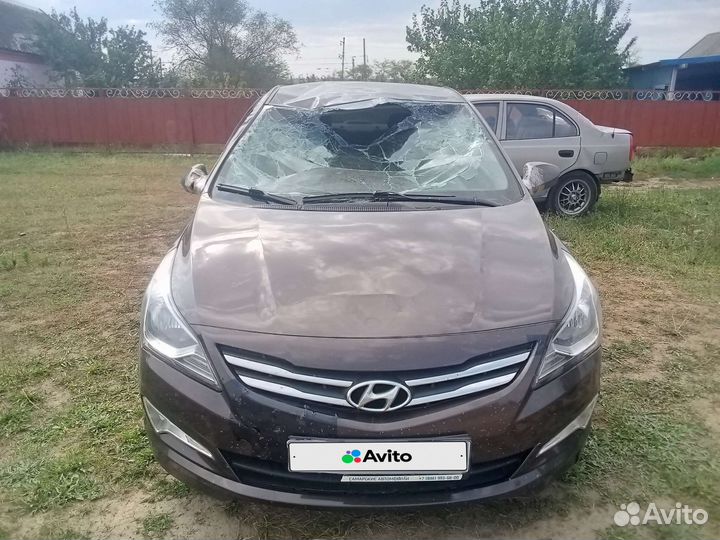 Hyundai Solaris 1.4 МТ, 2016, битый, 140 000 км