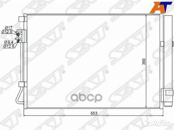 Радиатор кондиционера Hyundai Accent 11-17 / So