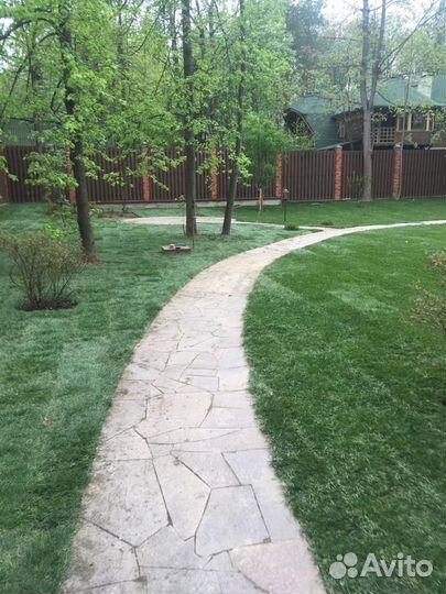 Укладка рулонного газона эконом