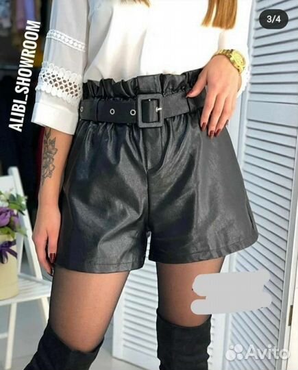 Кожаные шорты (эко кожа)