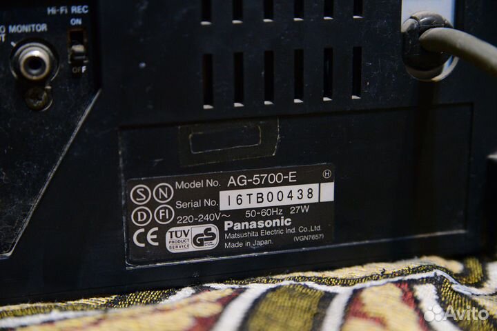 Видеомагнитофон panasonic hi fi стерео S-VHS