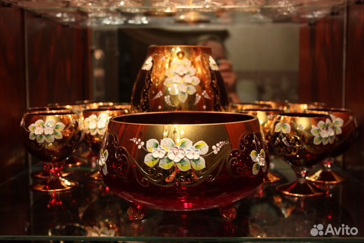 Сервиз, Богемское Стекло, Ваза Новые