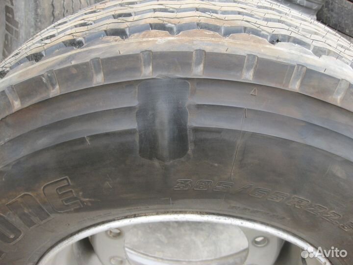 385/65R22.5 Bridgestone R168 после ремонта