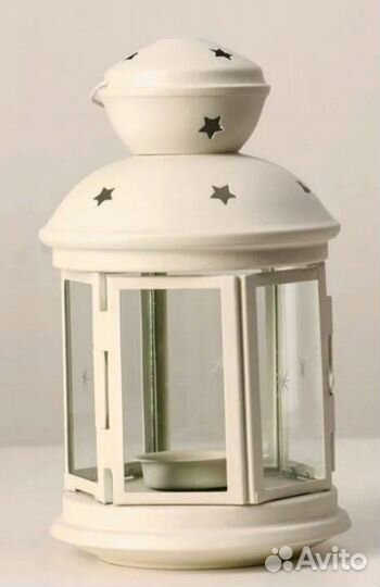 Подсвечник фонарь IKEA белый