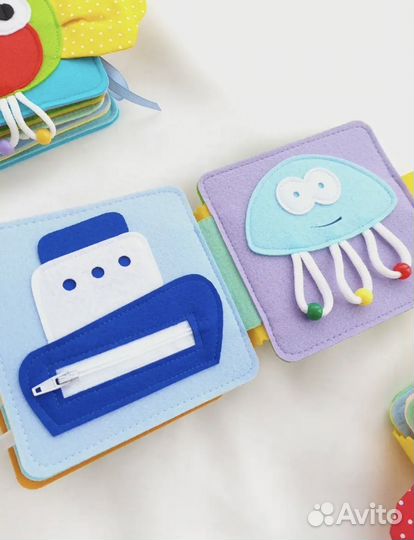 Развивающая книга из фетра на липучках