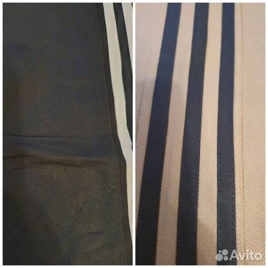 Штаны adidas на флисе черные и бежевые