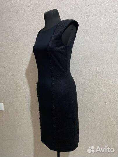 Черное платье от Mango S 42 кружево камбоджа