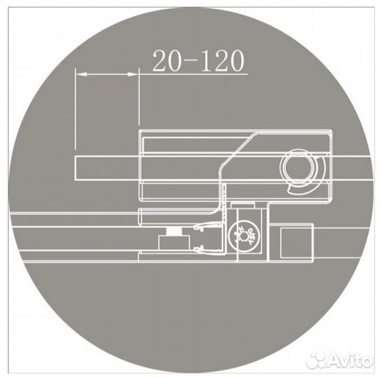 Душевой уголок Cezares slider-AH-1-90-70/80-C-Cr