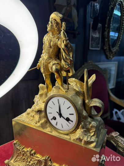 Часы каминные бронза 19 век