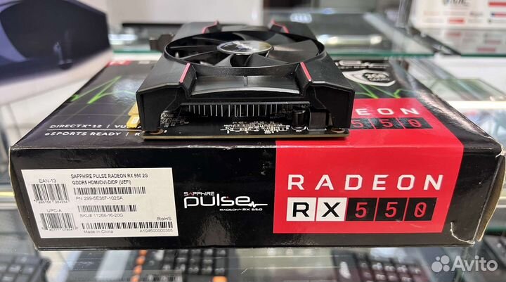 Видеокарта sapphire Radeon RX 550 2GB/Гарантия
