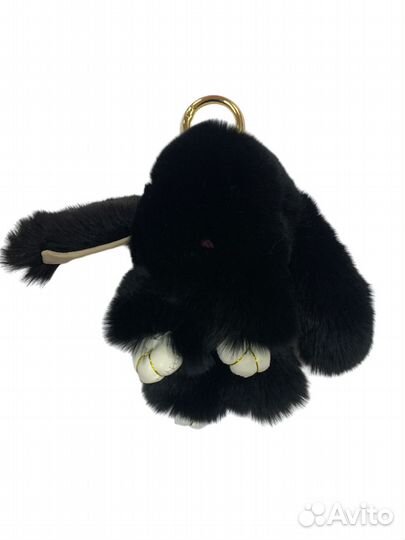 Брелок Кролик из меха кролика 15 см