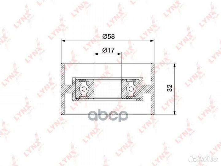 Ролик натяжной ремня грм PB1316 lynxauto