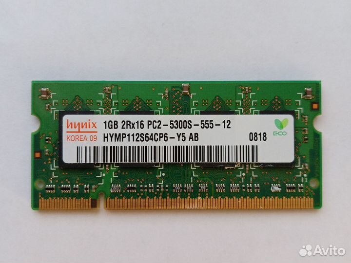 Оперативная память для ноутбука ddr2 1gb hynix