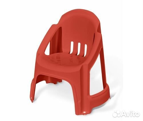 Стул детский PalPlay красный. Ротанг. Москва