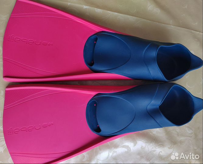 Ласты Nabaiji Oxylane, р. 32-33, розовые